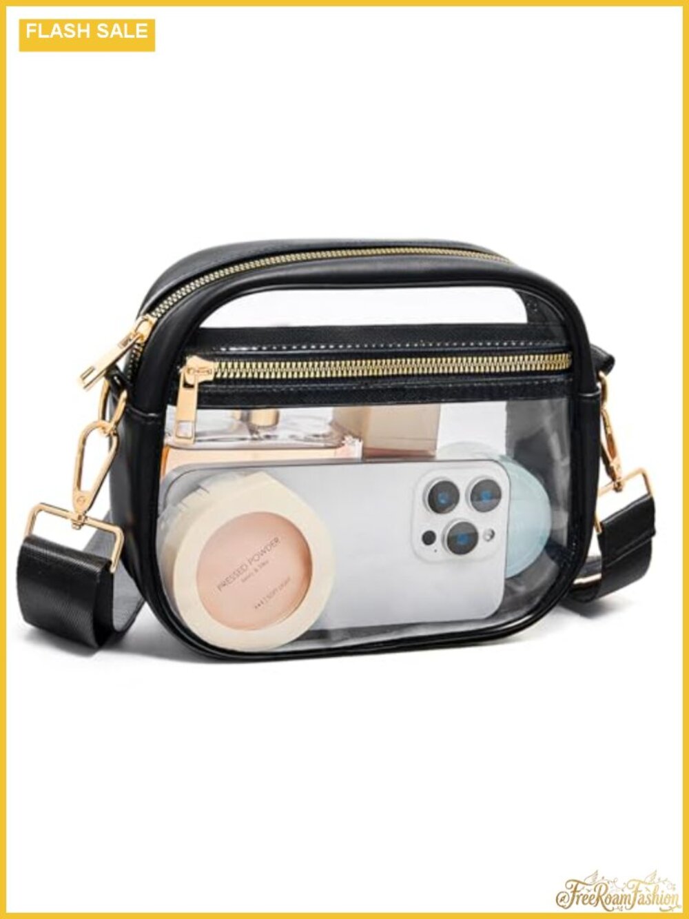 Clear PVC Crossbody Bag Stadium Approved Transparent Purse